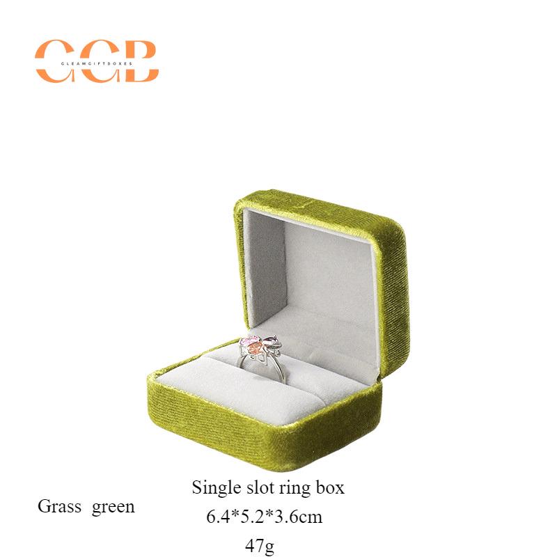 Gray Velvet Necklace Earring Ring Jewelry Box