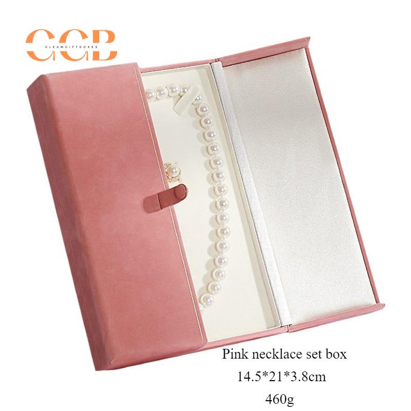 Elegant Pearl Necklace Or Pearl Jewelry Set Box, Velvet Set Jewelry Box, Jewelry Organizer, Microfiber Pearl Jewelry Storage Case