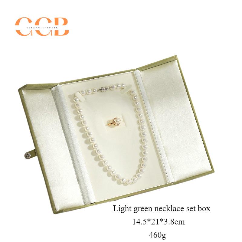 Elegant Pearl Necklace Or Pearl Jewelry Set Box, Velvet Set Jewelry Box, Jewelry Organizer, Microfiber Pearl Jewelry Storage Case