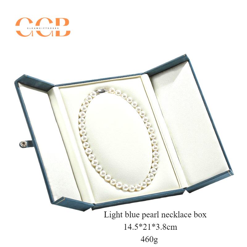Elegant Pearl Necklace Or Pearl Jewelry Set Box, Velvet Set Jewelry Box, Jewelry Organizer, Microfiber Pearl Jewelry Storage Case