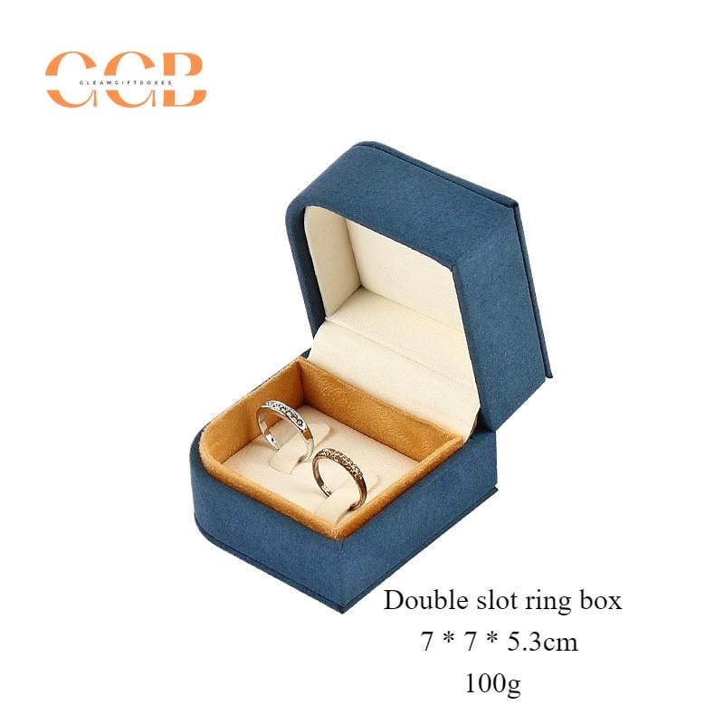 Wholesale Blue Microfiber Jewelry Box