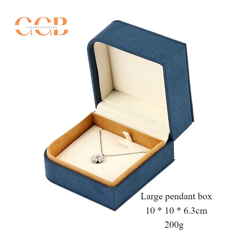 Wholesale Blue Microfiber Jewelry Box