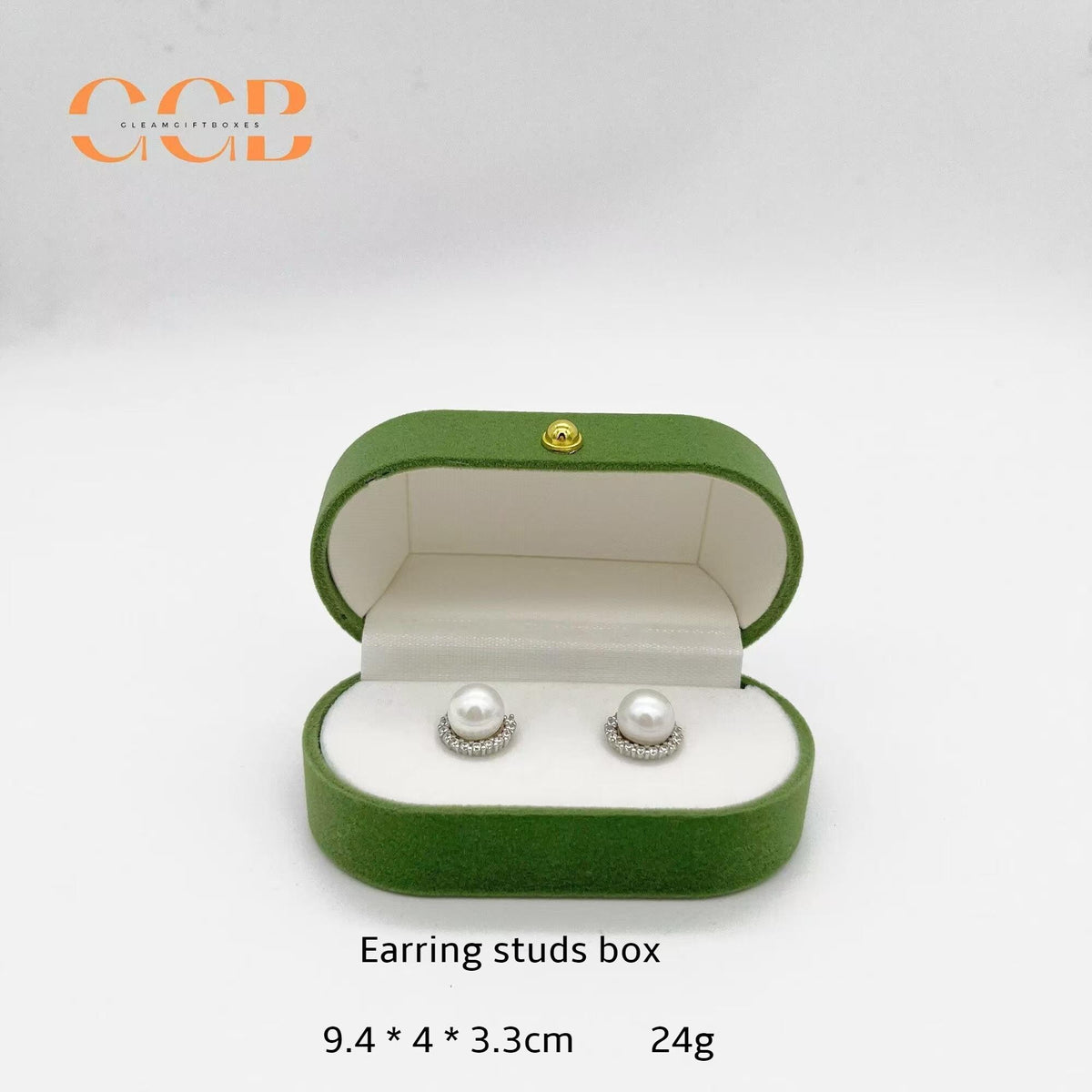 Grass Green Velvet Jewelry Box Set