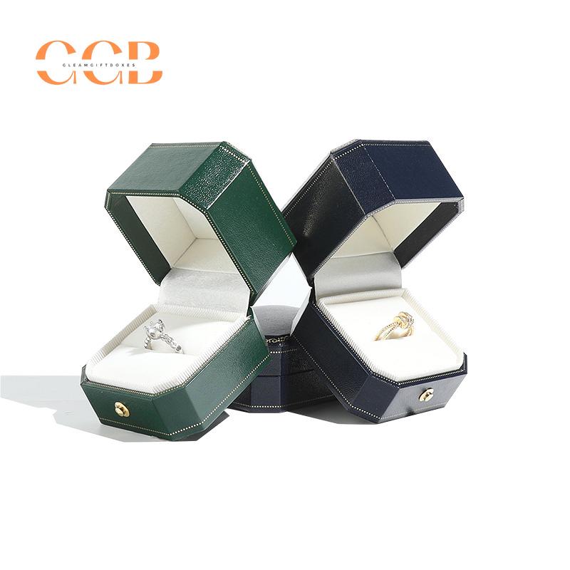 Customised PU Leather Green Jewelry Box
