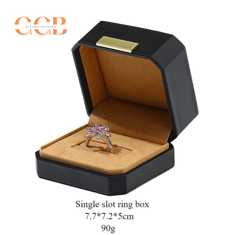 Customised Wholesale Black PU Leather Jewelry Box Set