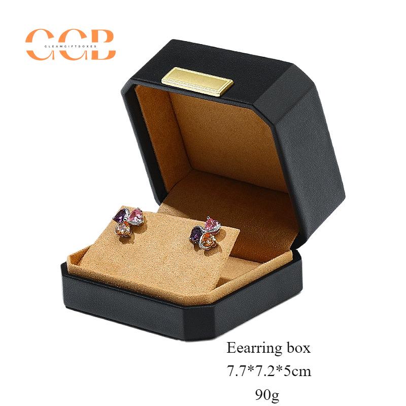 Customised Wholesale Black PU Leather Jewelry Box Set