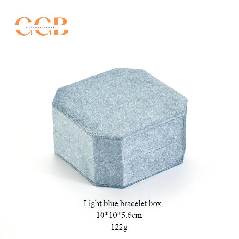 Velvet octagon watch and bracelet display packaging gift box