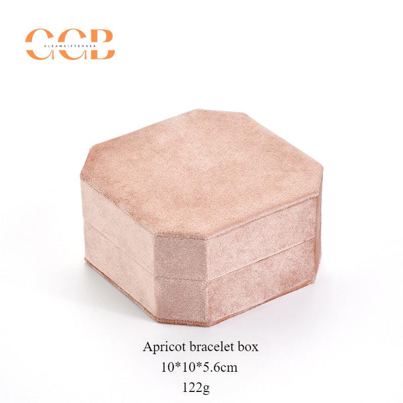 Velvet octagon watch and bracelet display packaging gift box