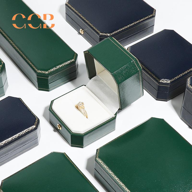 Customised PU Leather Green Jewelry Box