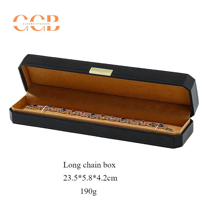 Customised Wholesale Black PU Leather Jewelry Box Set