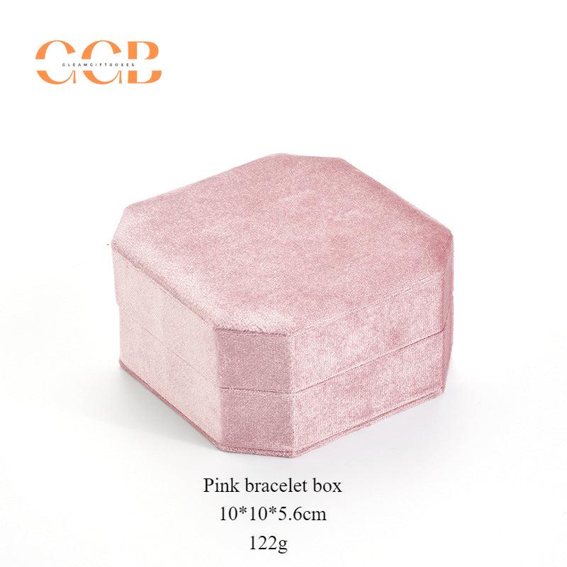 Velvet octagon watch and bracelet display packaging gift box