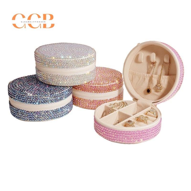Unique Rhinestone jewelry travel box