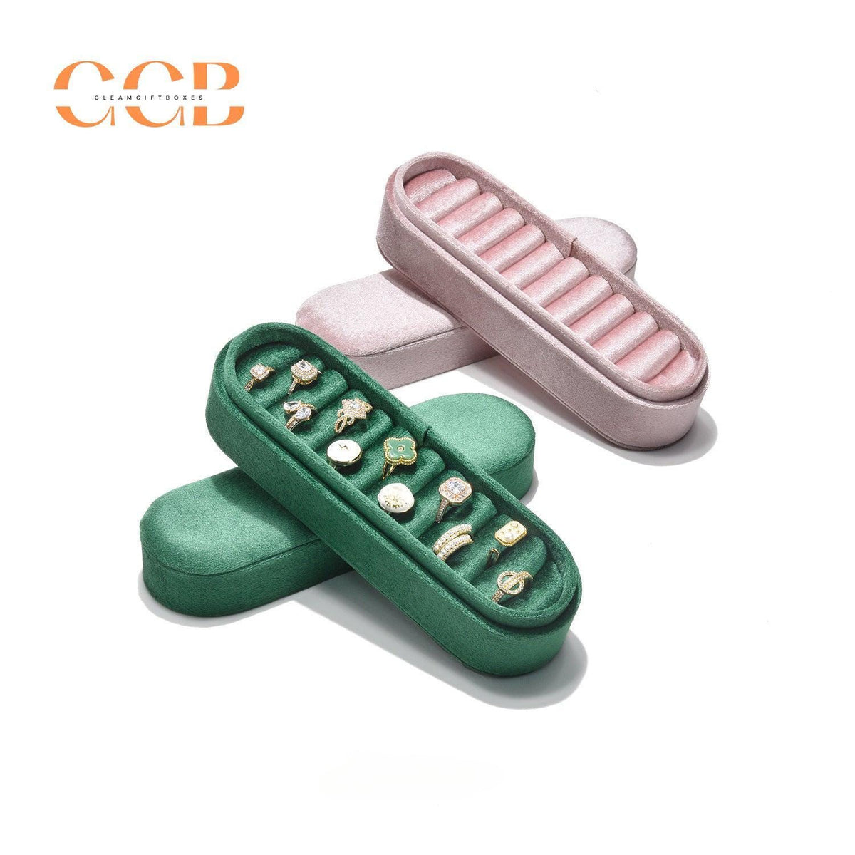 Rectangular velvet ring box, earring display tray, jewelry display box, ring box, jewelry storage box, jewelry holder