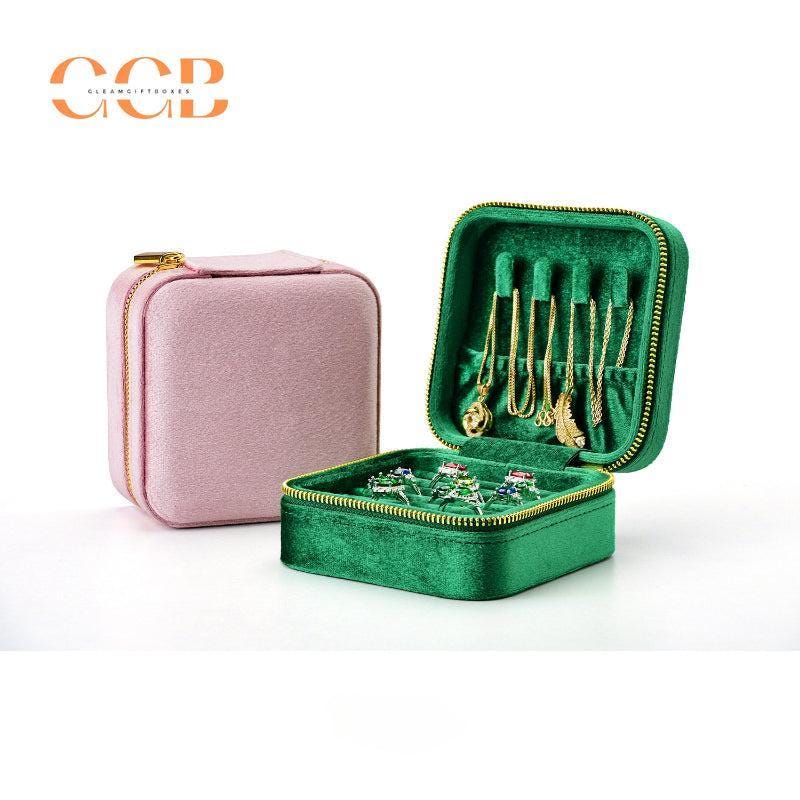 Velvet jewelry travel case – travel jewelry box with zipper