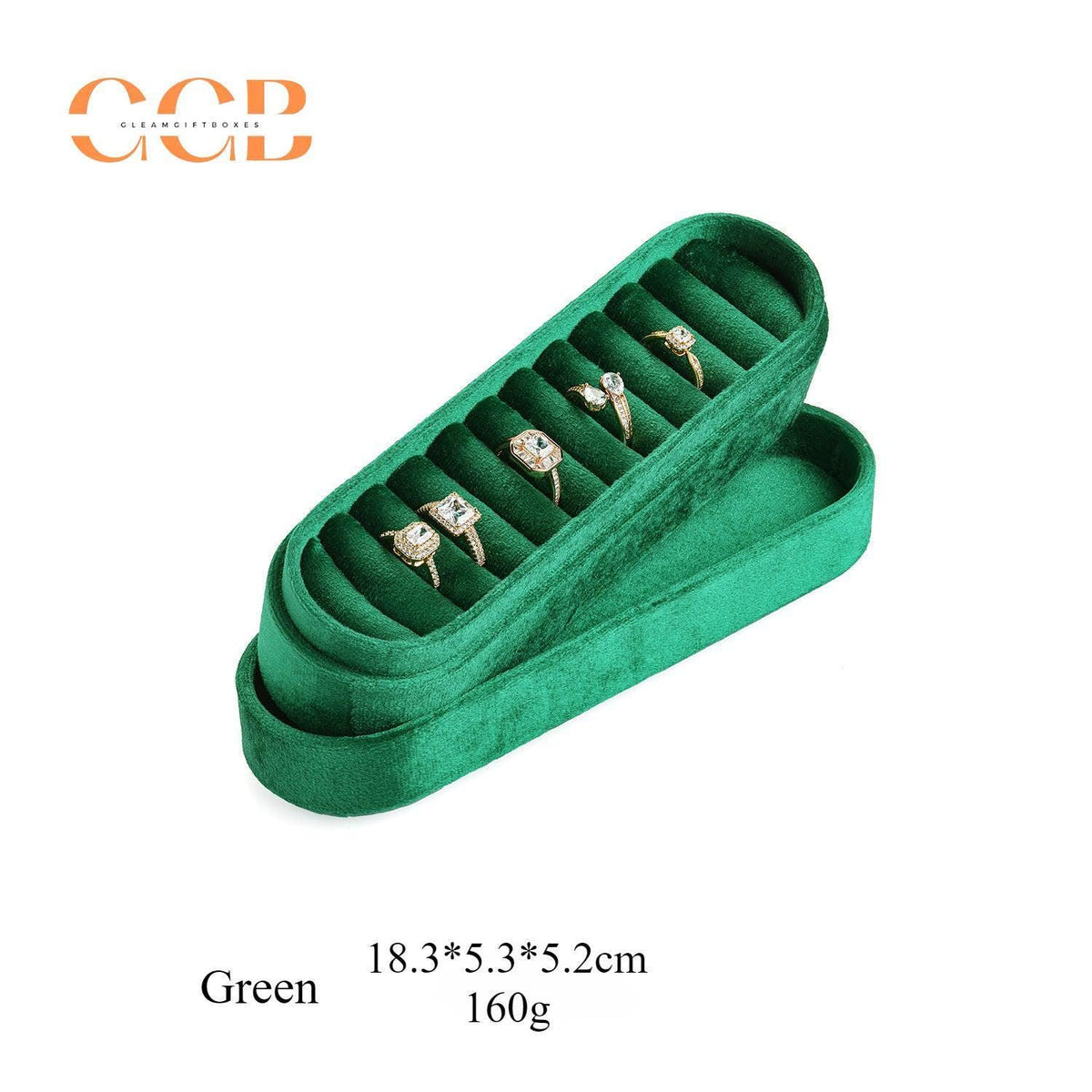 Rectangular velvet ring box, earring display tray, jewelry display box, ring box, jewelry storage box, jewelry holder