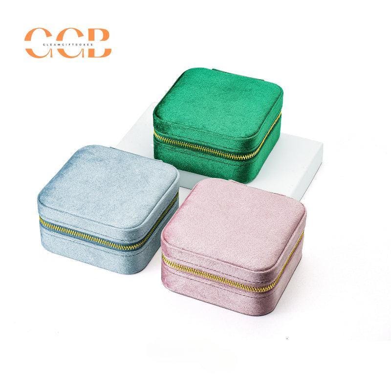 Velvet jewelry travel case – travel jewelry box with zipper