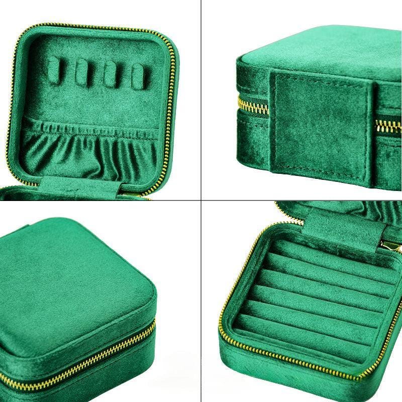 Velvet jewelry travel case – travel jewelry box with zipper