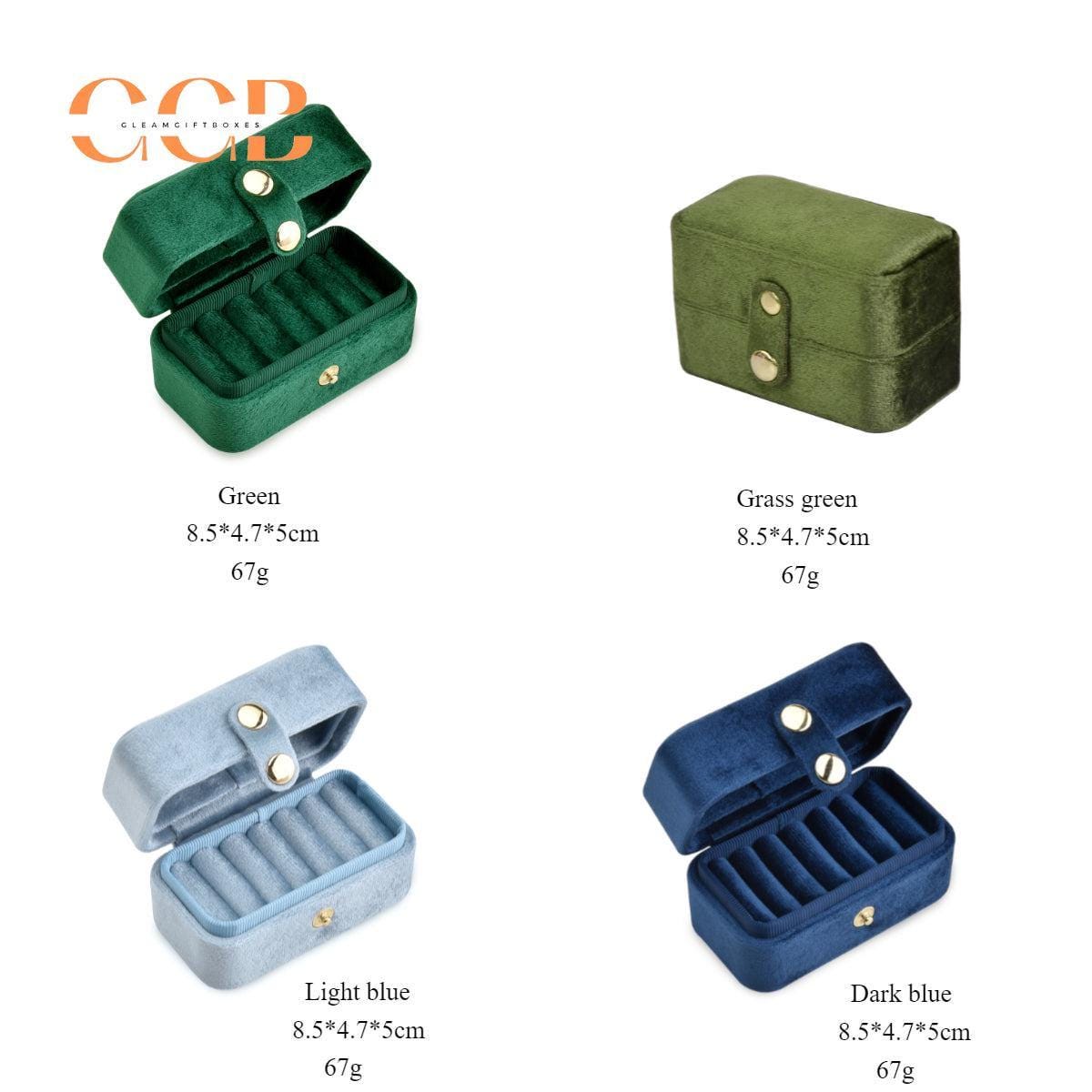 6 slot rectangle velvet ring box, velvet ring box, jewelry display box, ring organizer, ring holder, ring display, jewelry organizer