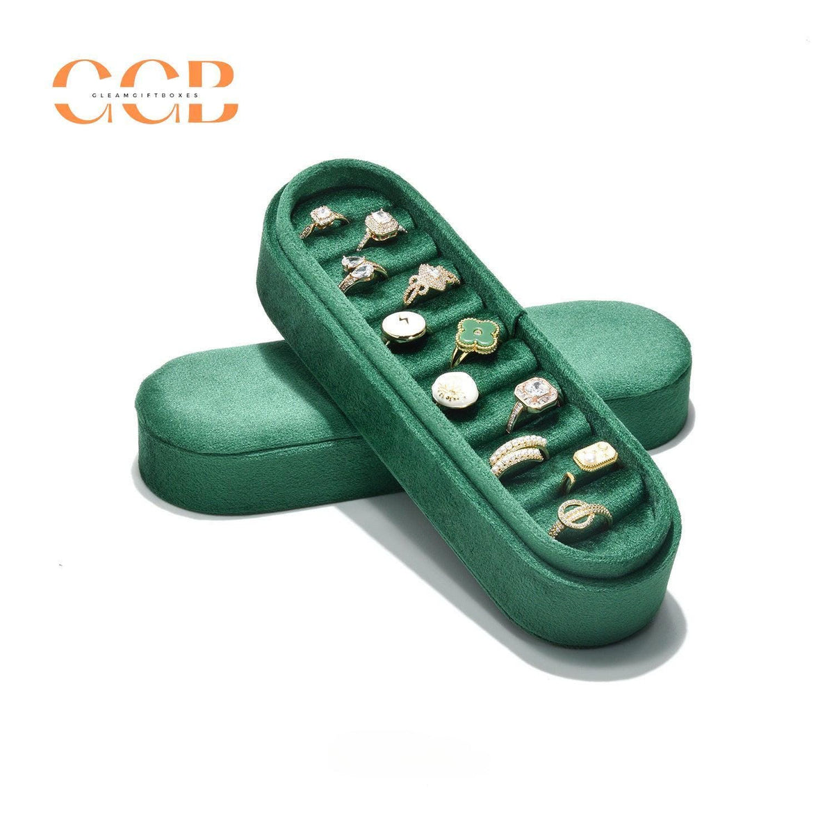 Rectangular velvet ring box, earring display tray, jewelry display box, ring box, jewelry storage box, jewelry holder