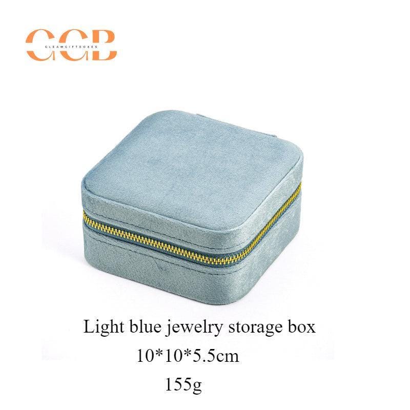 Velvet jewelry travel case – travel jewelry box with zipper