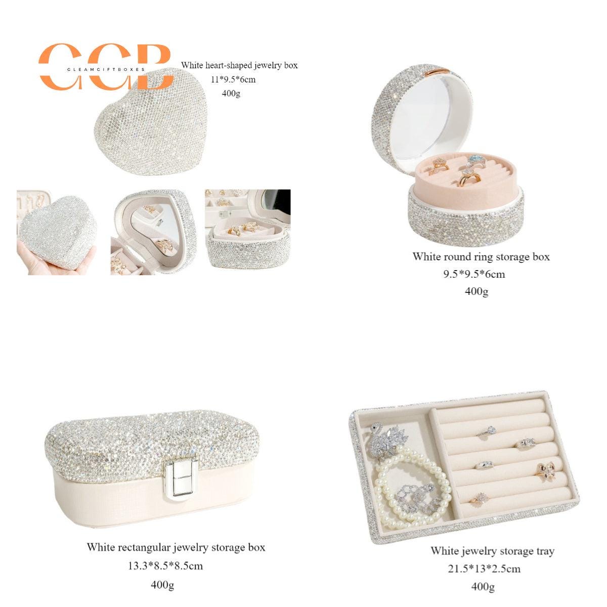 Unique Rhinestone jewelry travel box