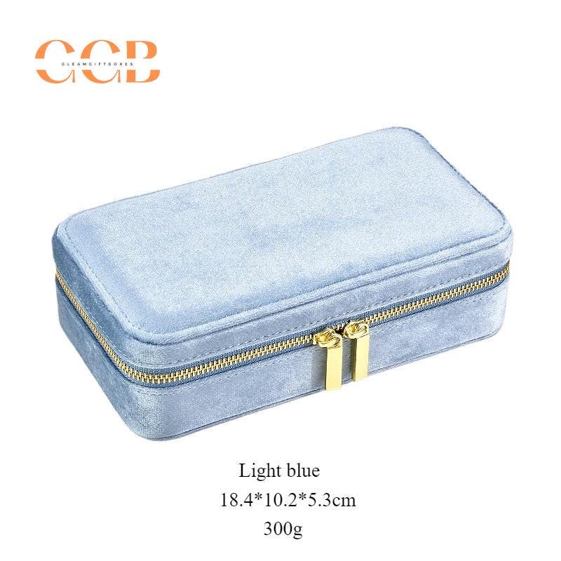 Velvet multifunctional portable ring and earring box