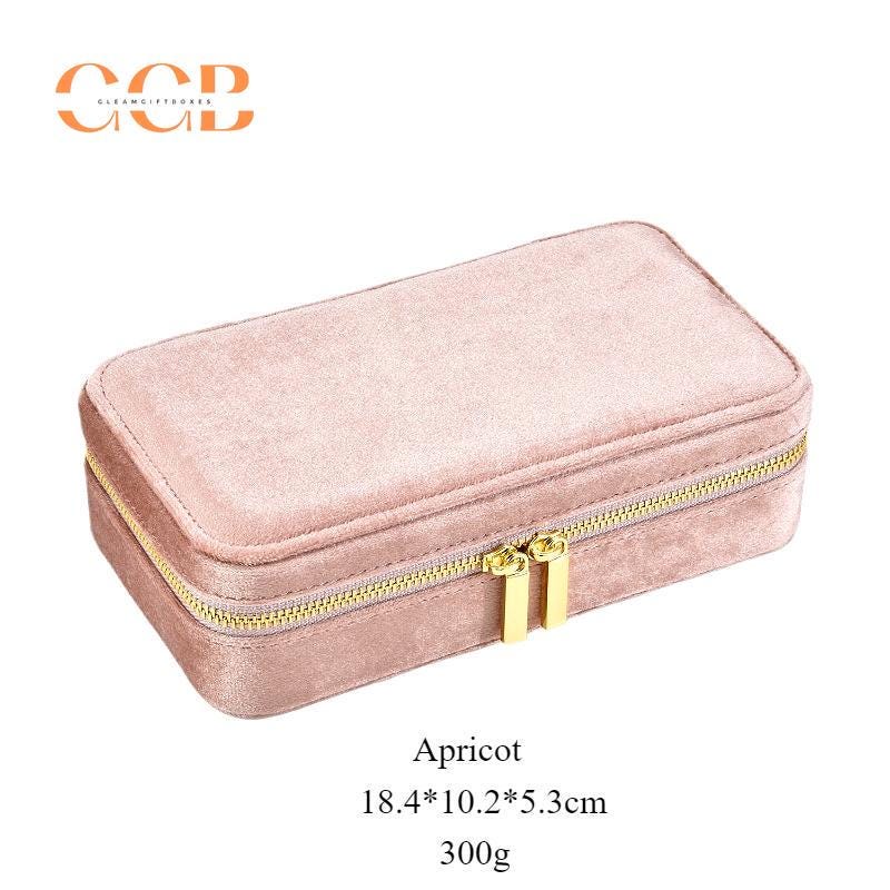 Velvet multifunctional portable ring and earring box
