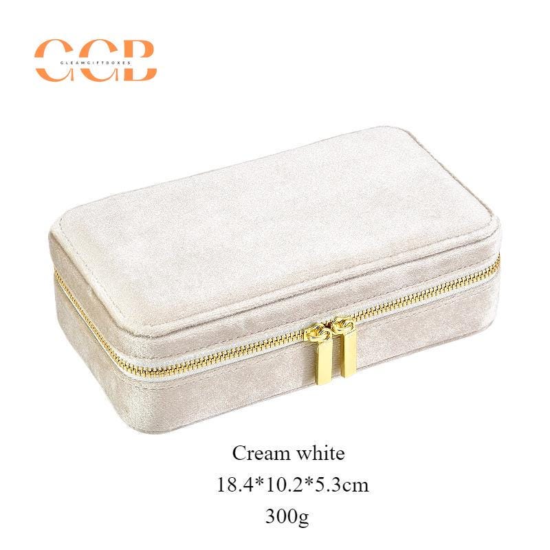 Velvet multifunctional portable ring and earring box