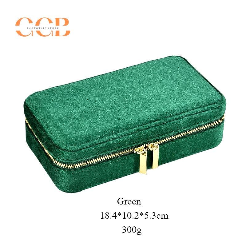 Velvet multifunctional portable ring and earring box