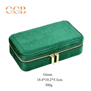 Velvet multifunctional portable ring and earring box