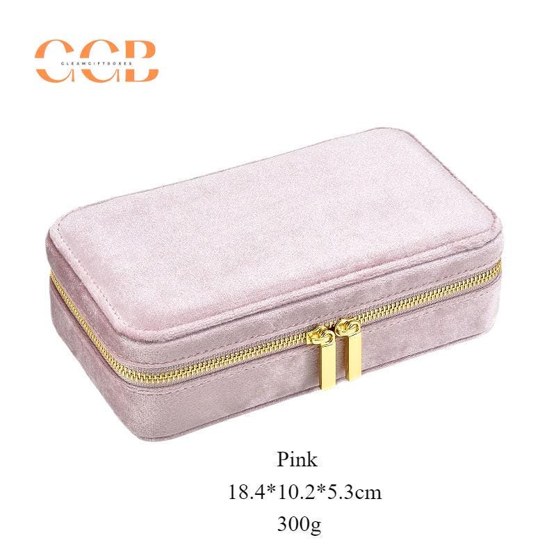 Velvet multifunctional portable ring and earring box