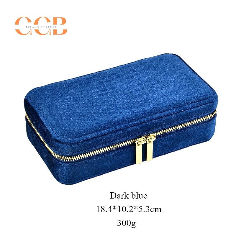 Velvet multifunctional portable ring and earring box