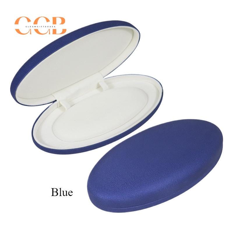 Oval wholesale royal blue pearl set jewelry box
