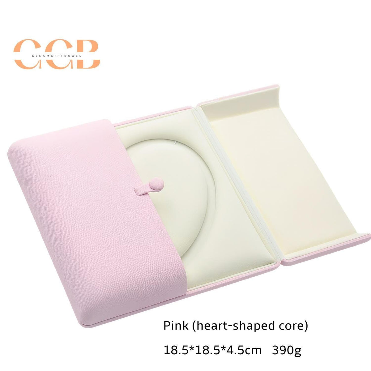 Multi color square heart pearl necklace jewelry box