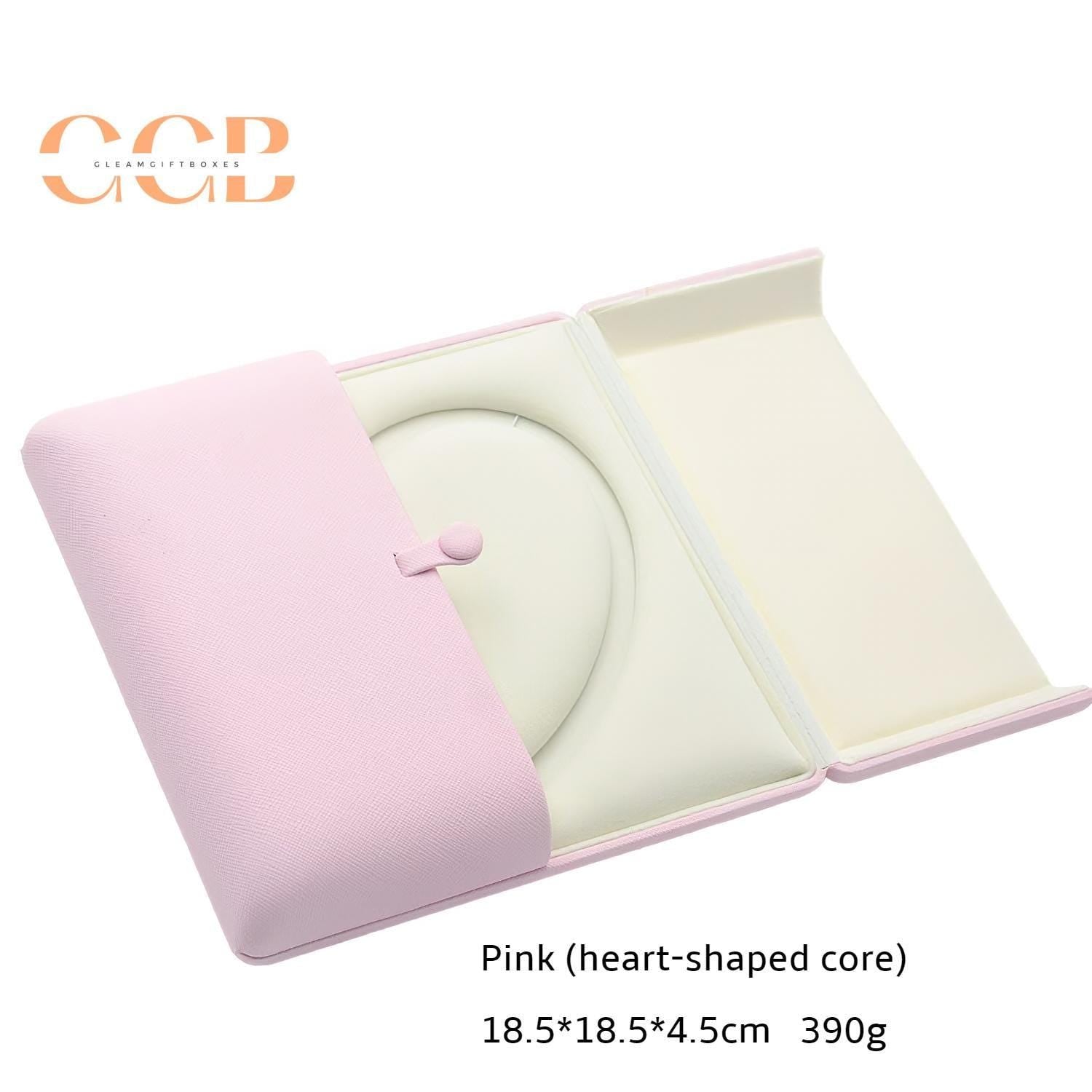 Multi color square heart pearl necklace jewelry box