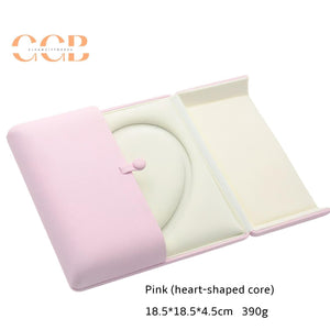 Multi color square heart pearl necklace jewelry box