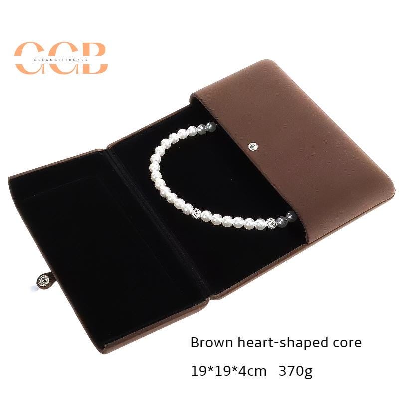 Multi color velvet necklace jewelry set box