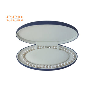 Oval wholesale royal blue pearl set jewelry box