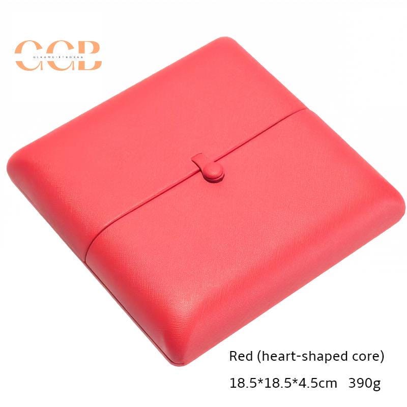 Multi color square heart pearl necklace jewelry box