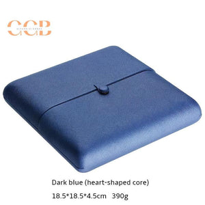Multi color square heart pearl necklace jewelry box