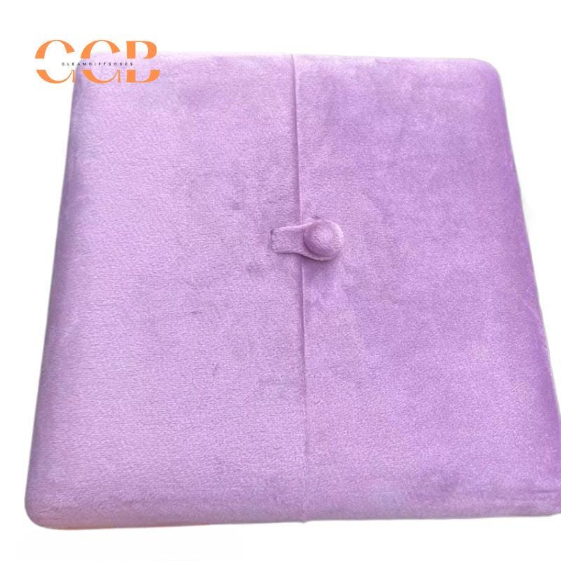 Purple velvet pearl necklace box