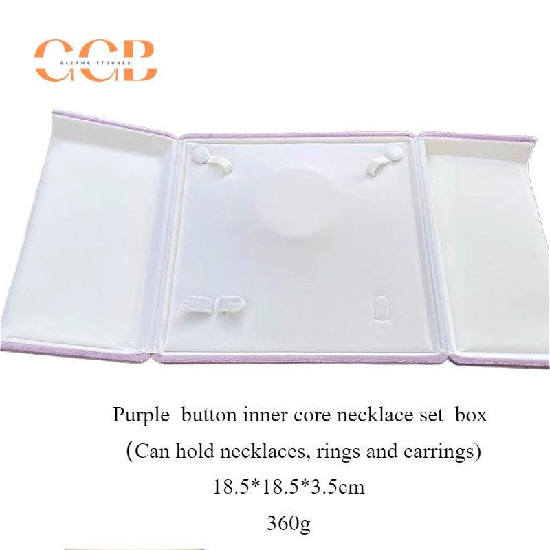 Purple velvet pearl necklace box