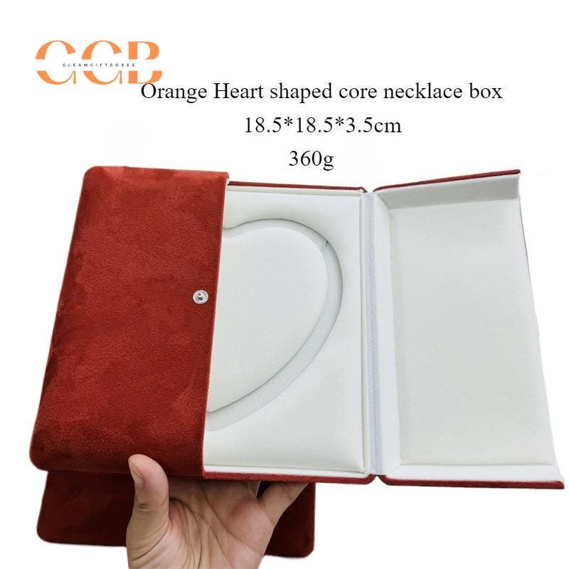 Purple velvet pearl necklace box