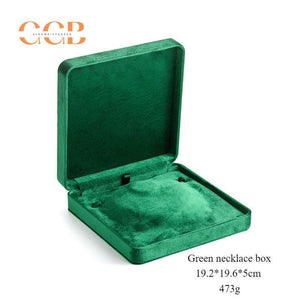 Multi color square velvet pearl necklace box