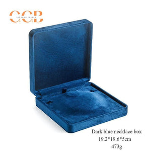 Multi color square velvet pearl necklace box