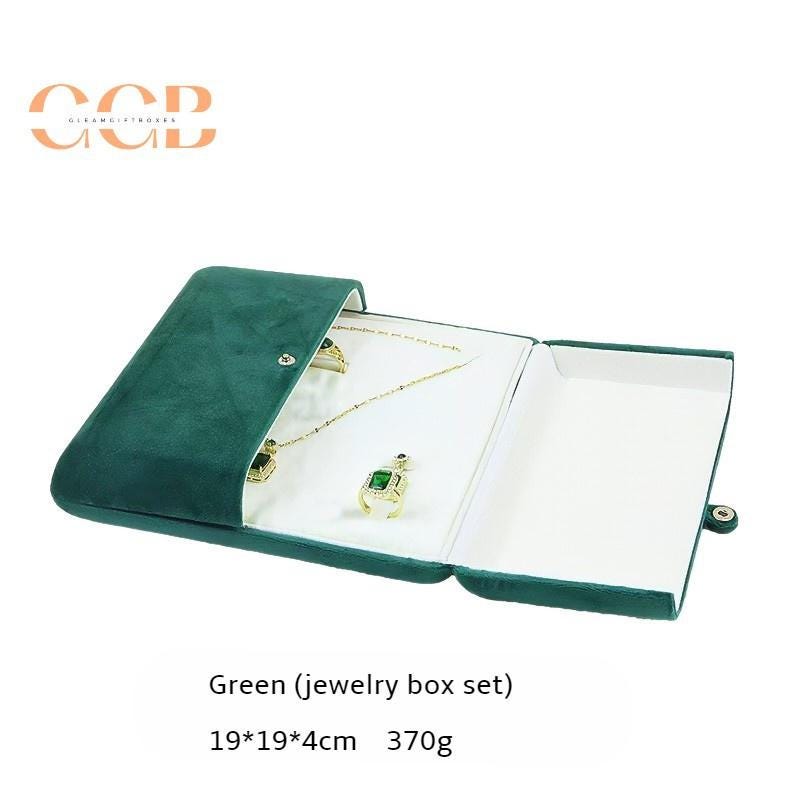 Red velvet jewelry set box