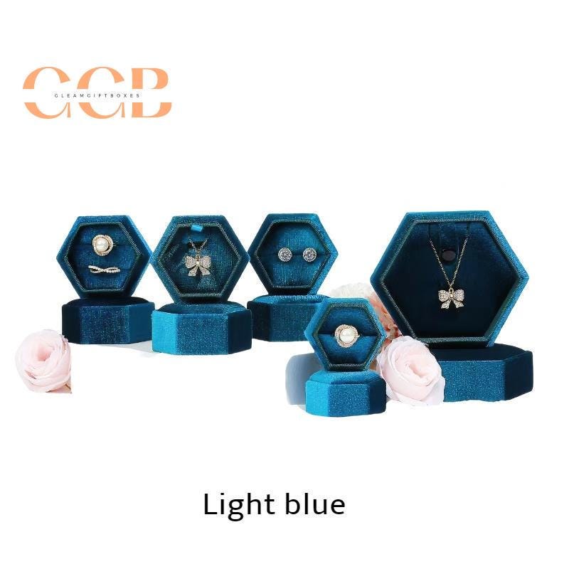 Velvet Hexagonal Jewelry Box