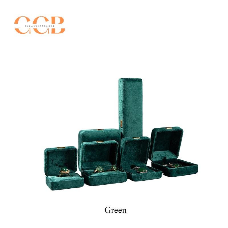 Red Velvet Jewelry Set Ring Box