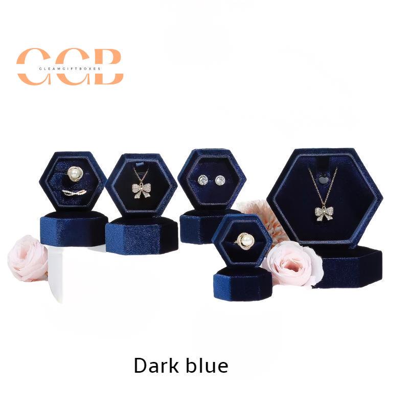 Velvet Hexagonal Jewelry Box
