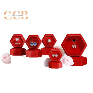 Velvet Hexagonal Jewelry Box
